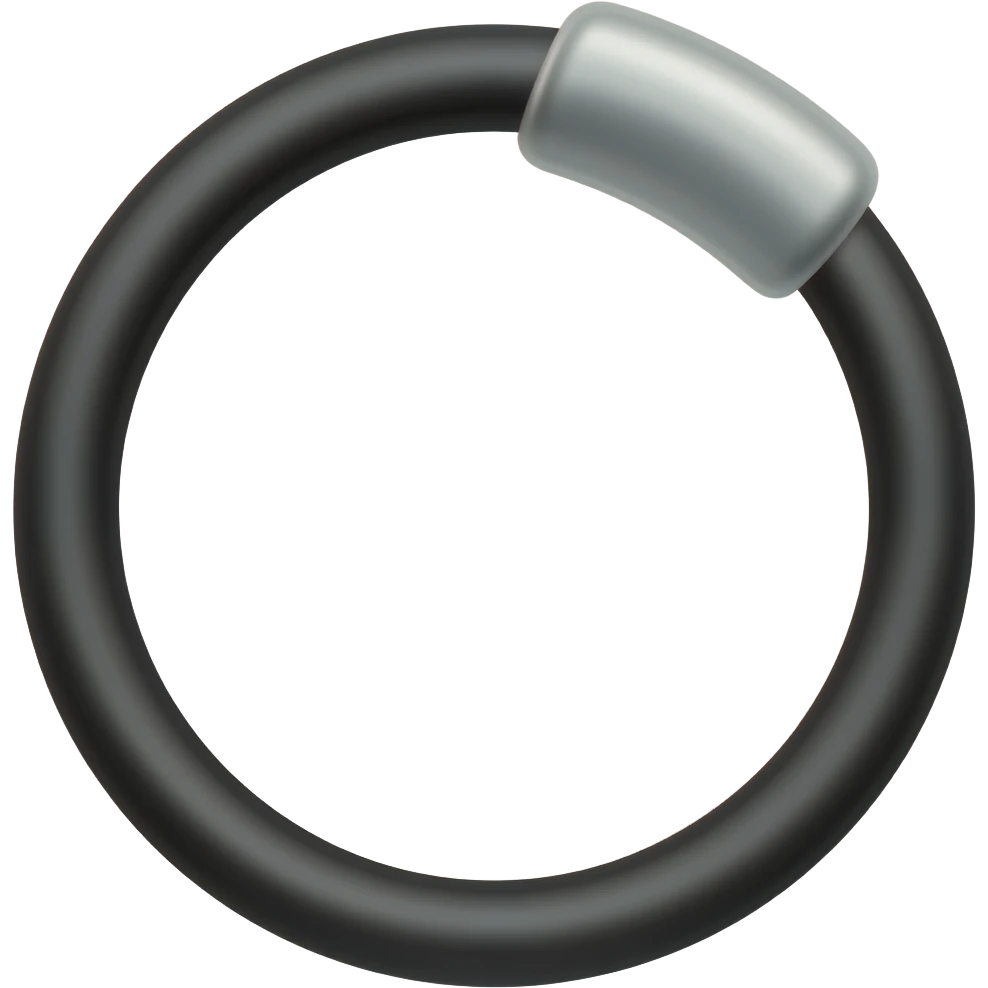 Make a simple black  hair tie emoji..i will copy this emoji emoji