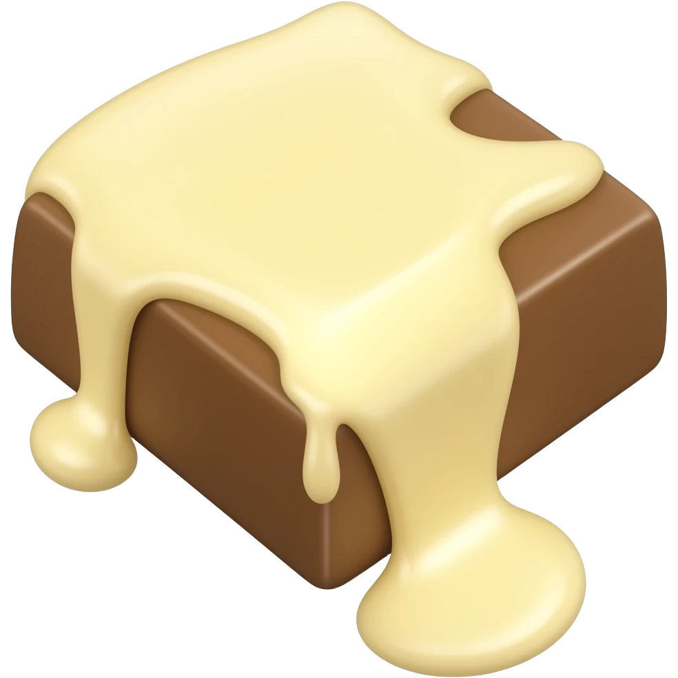 melting white chocolate emoji