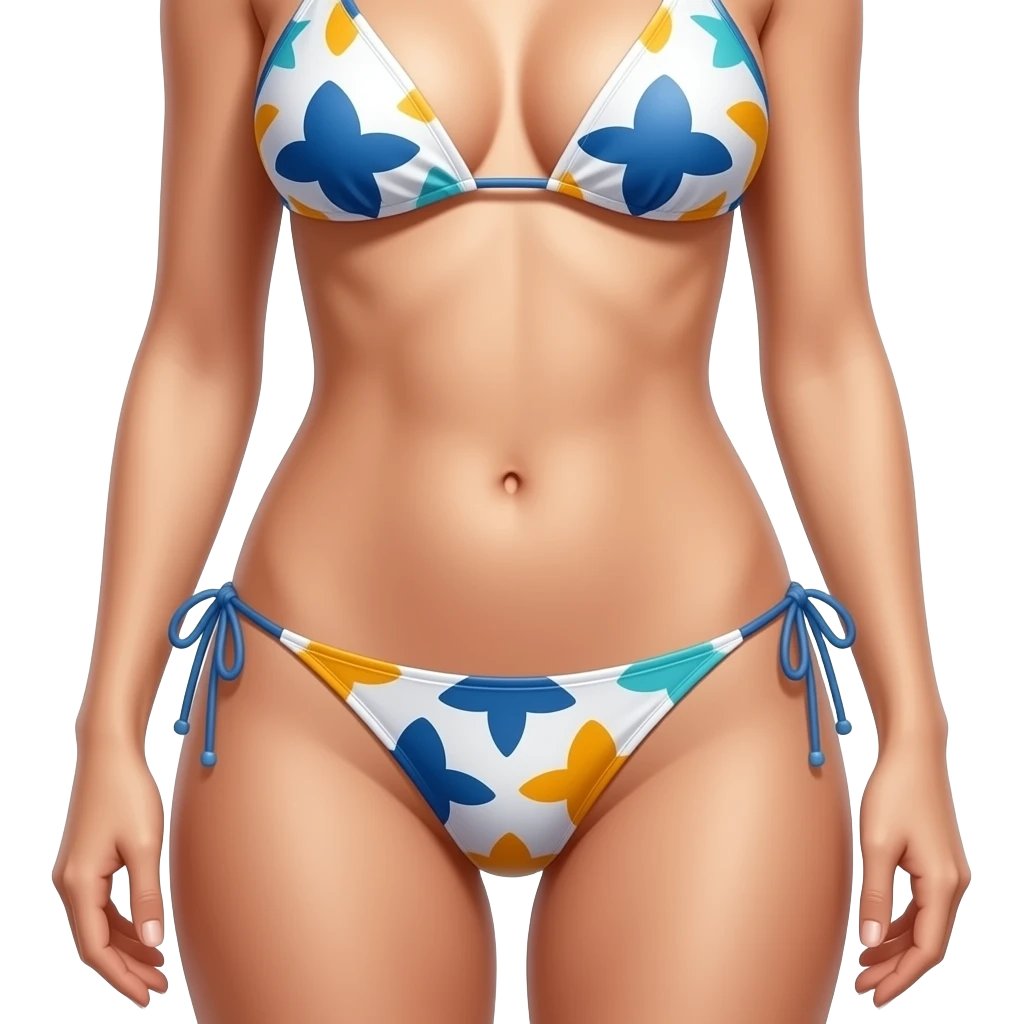 Lower body of a women with a sixpack in a bikini emoji