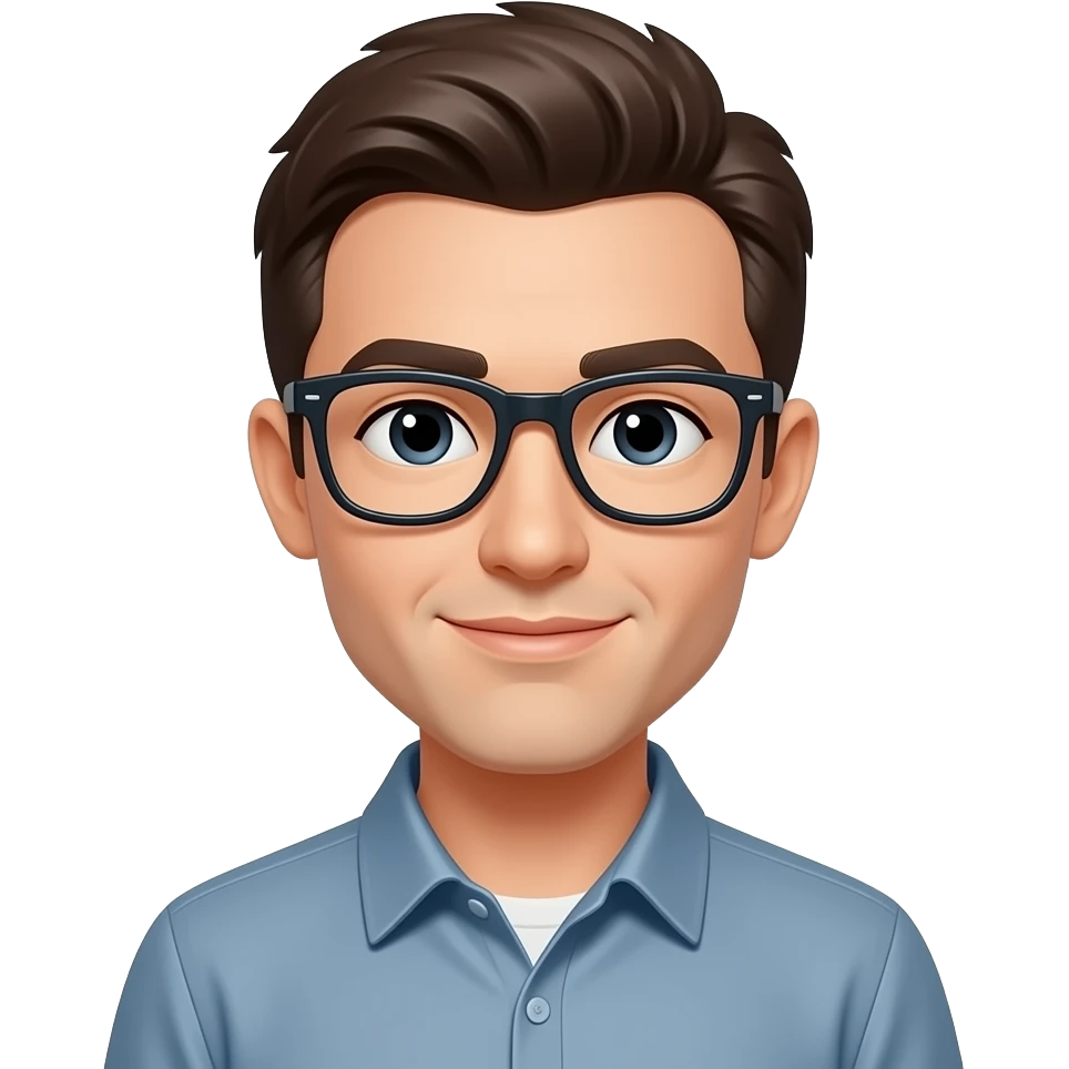 can you add black glasses to this image emoji