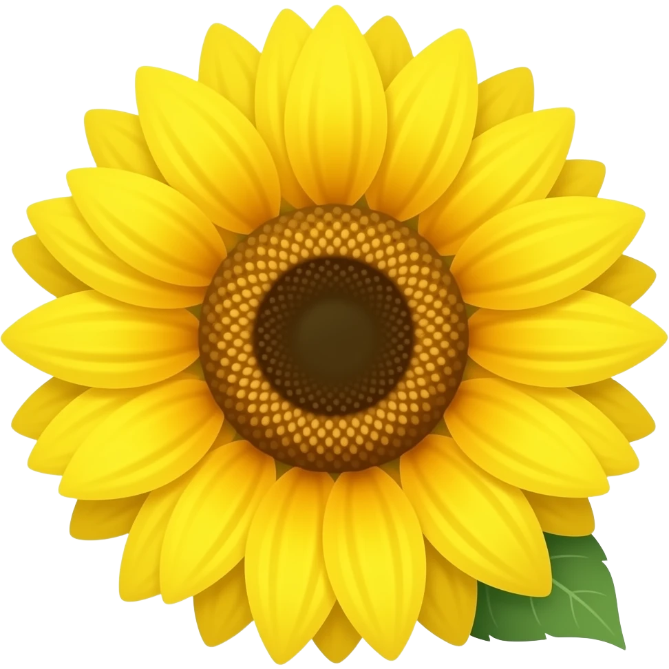 sunflower simple brighter warm color with leaf emoji
