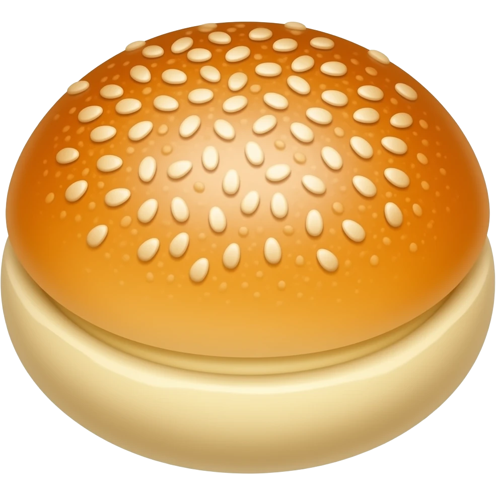 half ball bun with sesame seeds emoji