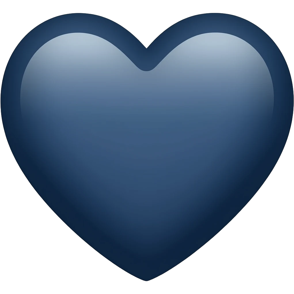 dark navy blue heart emoji