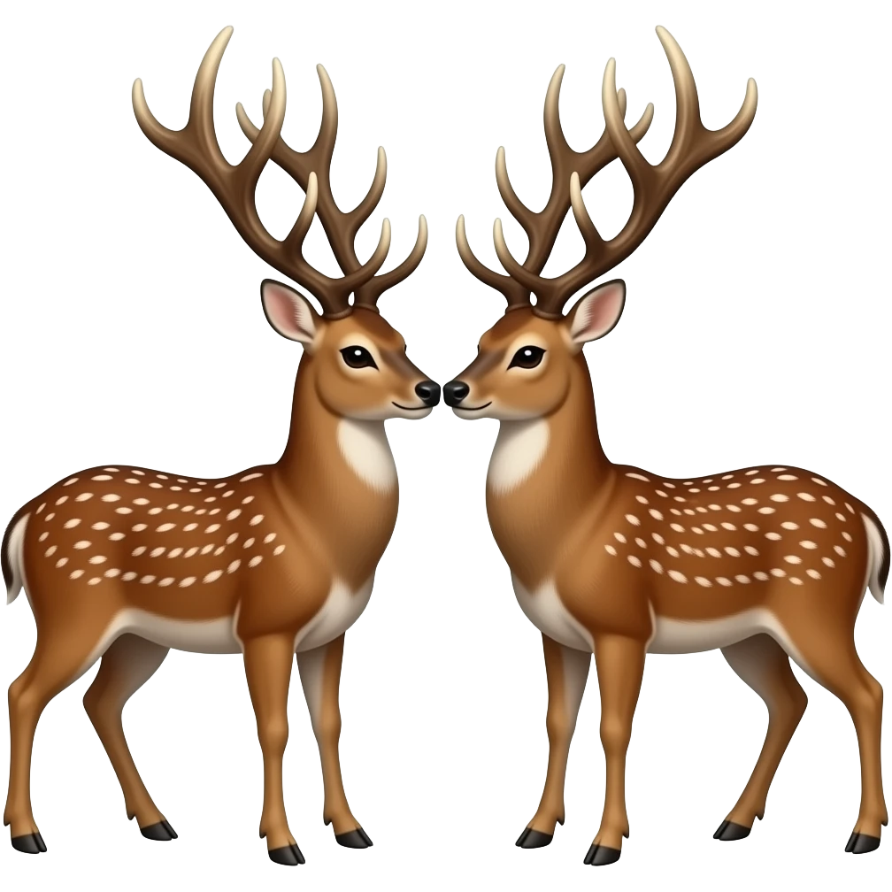 2 Shika Deer ramming antlers emoji