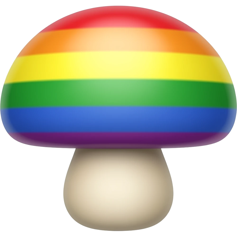 rainbow mushroom emoji