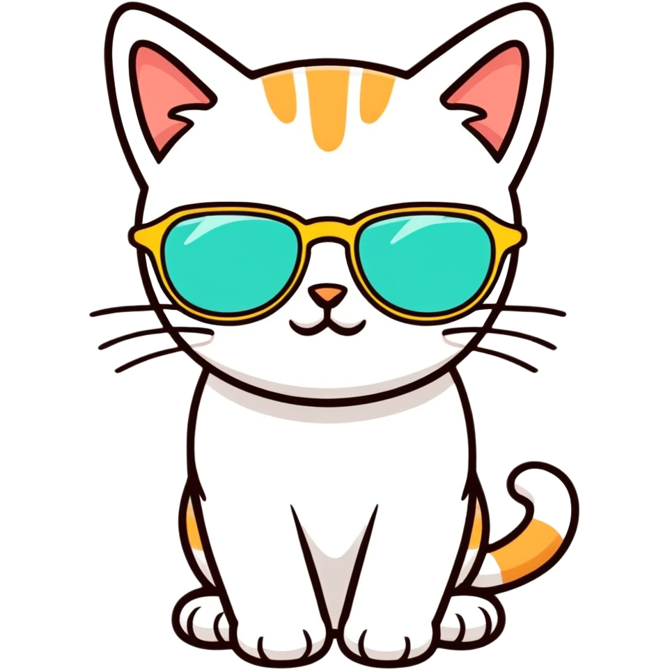 Cat with sunglasses emoji
