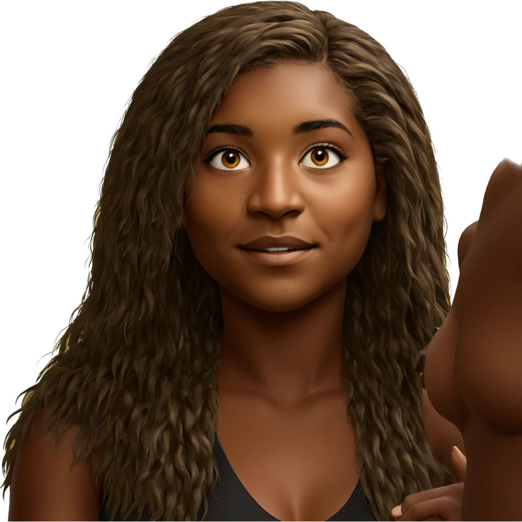 realistic portrait of young woman emoji