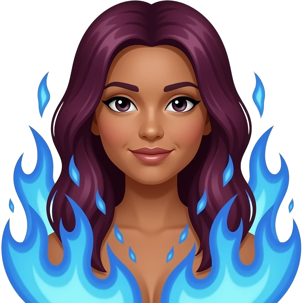 Je veux qu’elle soit couleur bordeaux , et qu’elle est des flammes bleues emoji