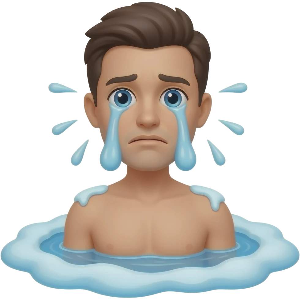 cold plunge with ice and shivering emoji