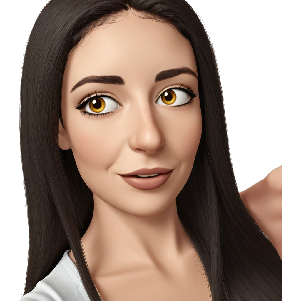 smiling girl with long hair emoji