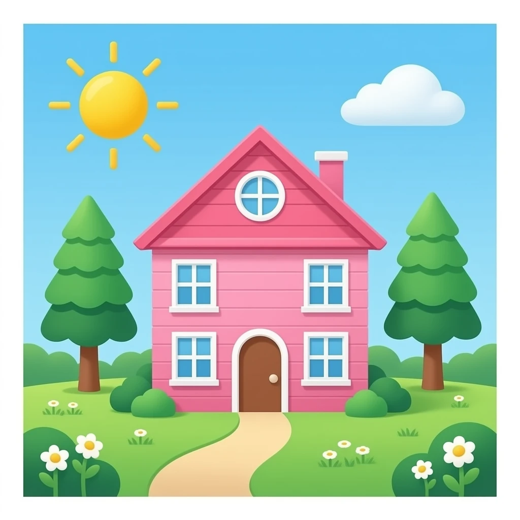 Pink geingerhouse emoji