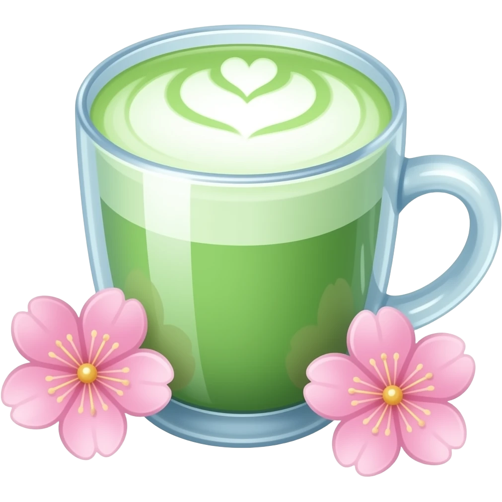 Matcha Sakura Latte emoji