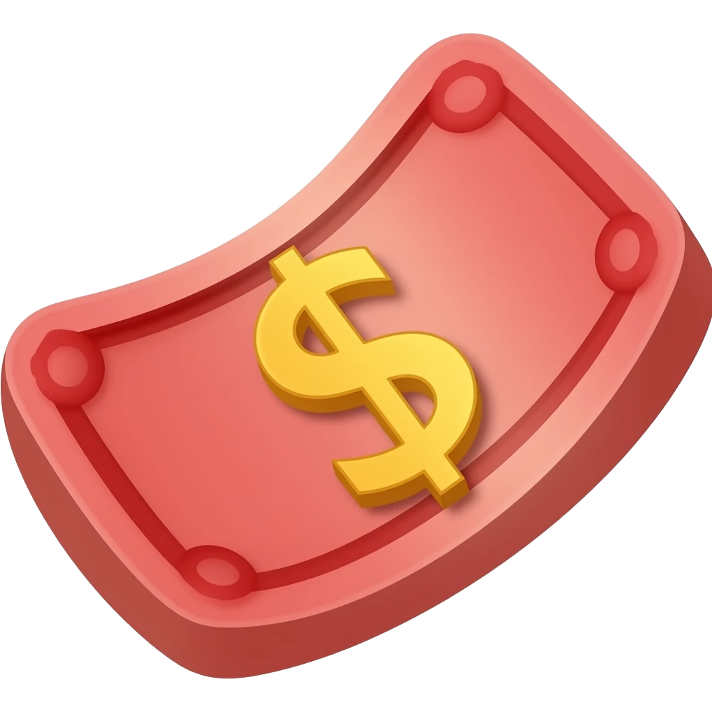 Dinheiro vermelho emoji