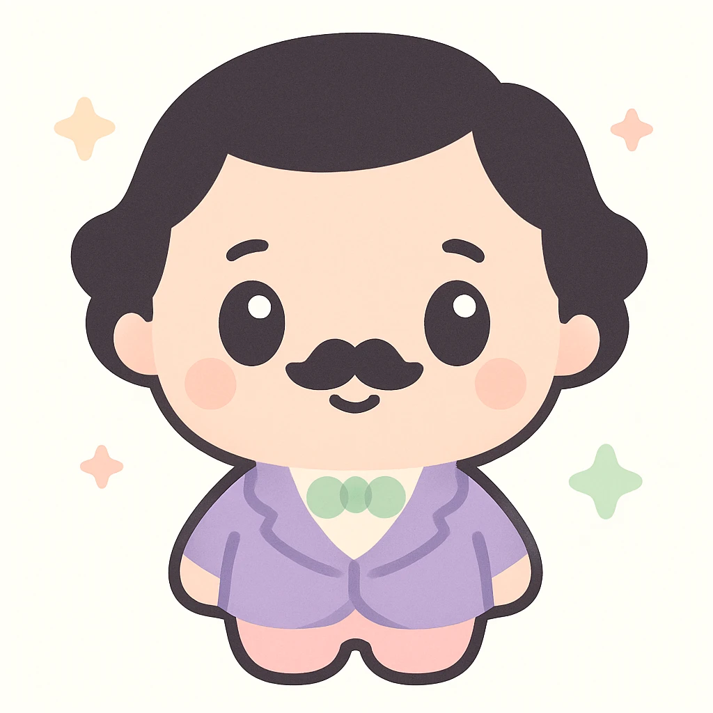 Kawaii Hitler, black hair, moustache  emoji