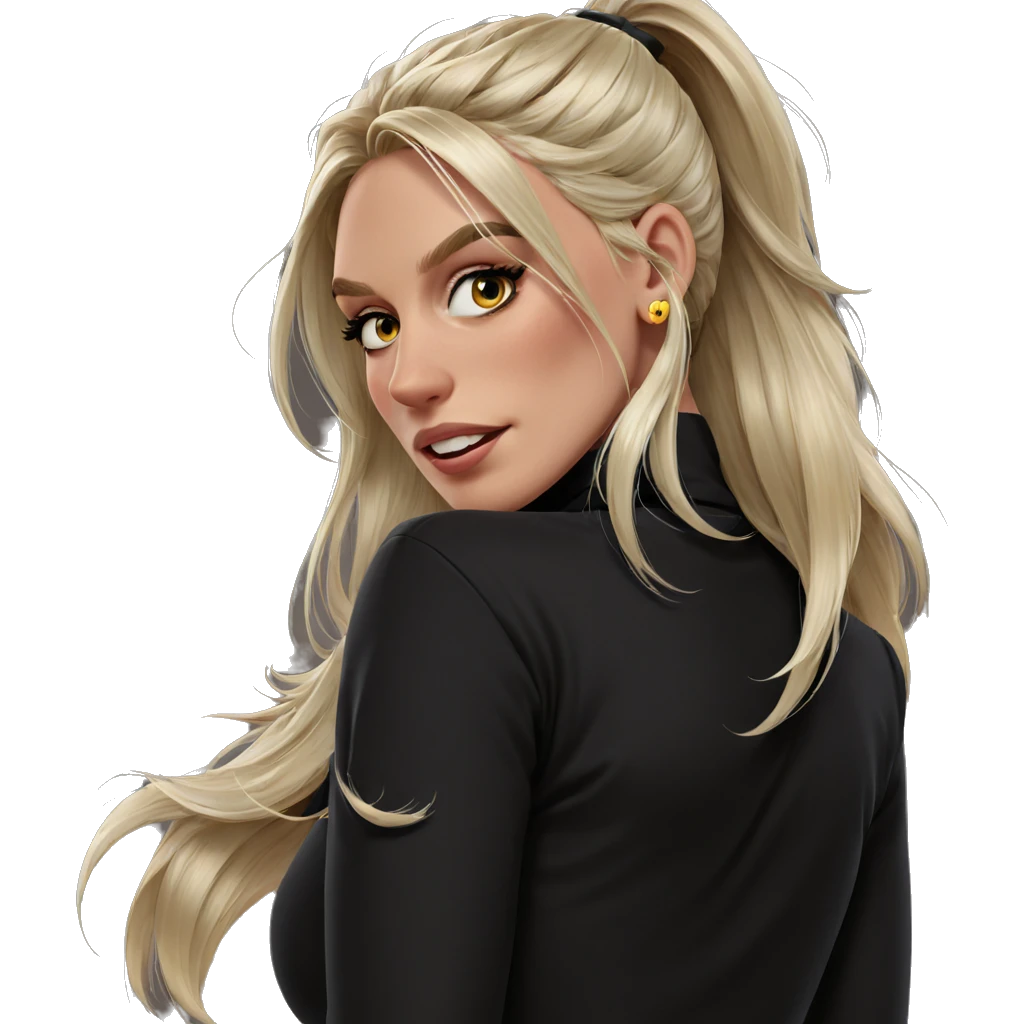 blonde girl with earrings emoji