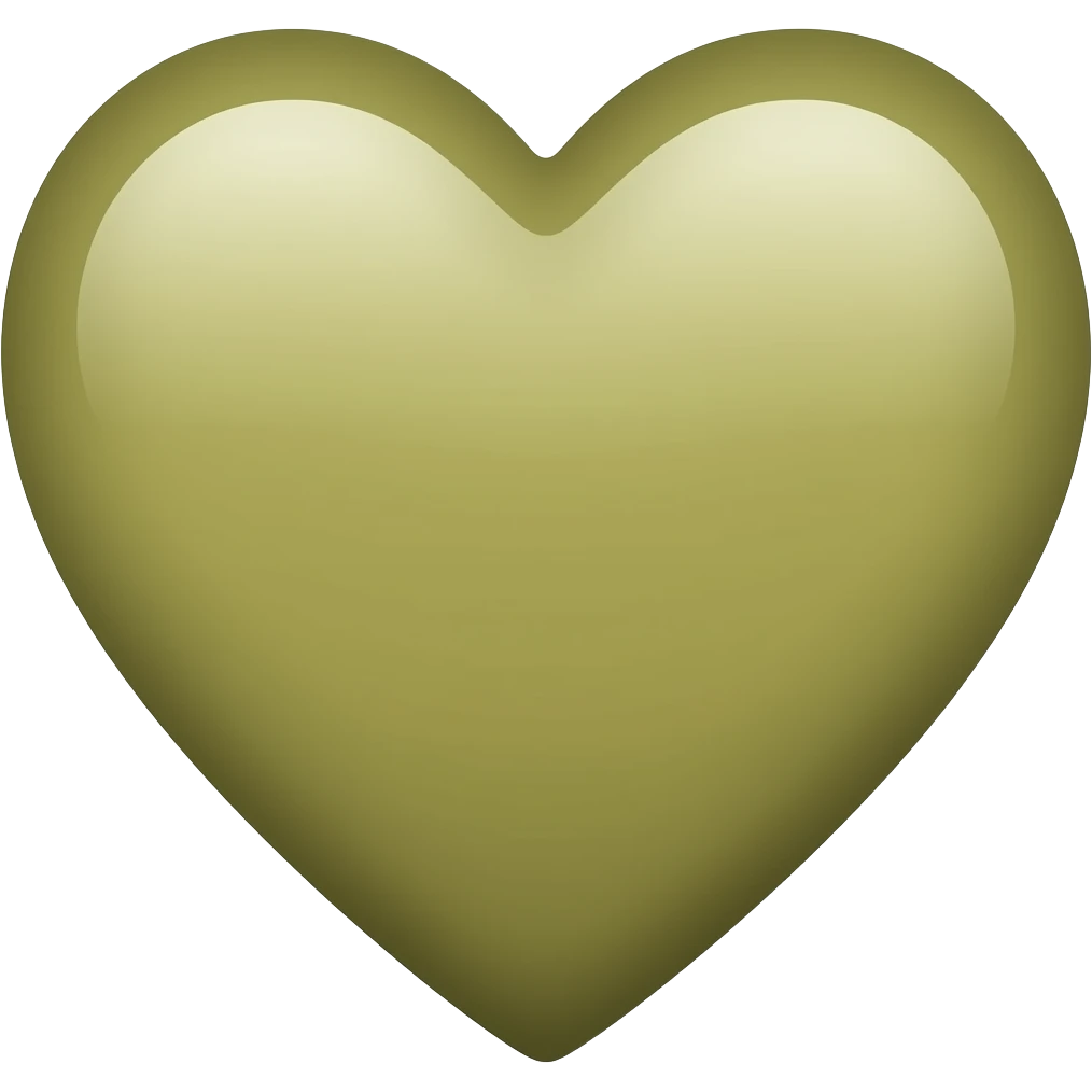 Сердце цвета хаки эмоджи emoji