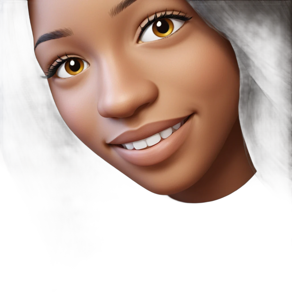 smiling girl portrait in focus emoji