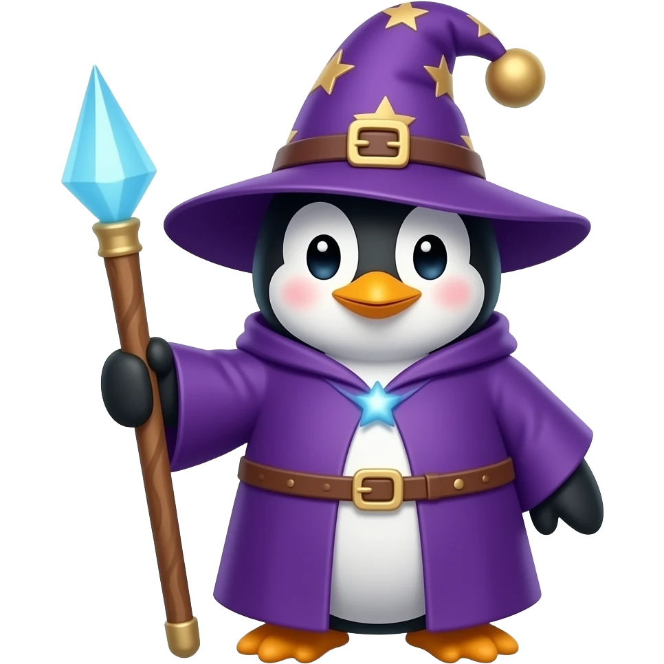 Penguin Wizard emoji