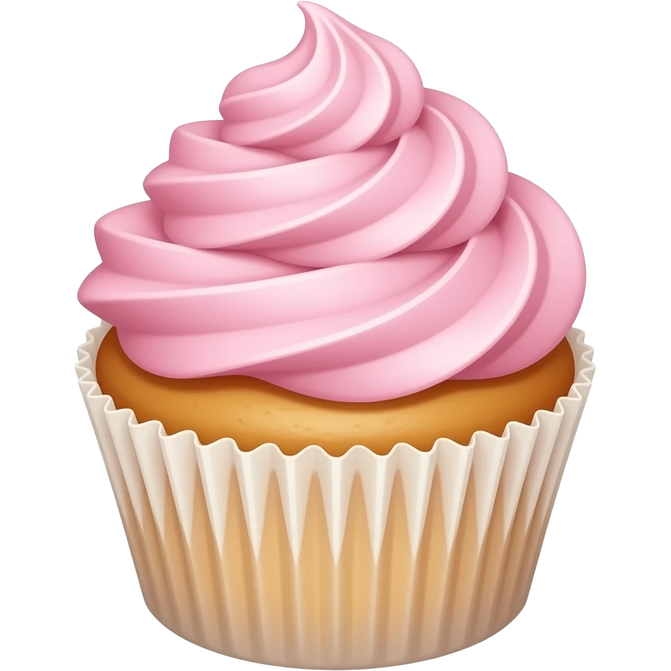 Cupcake with pink icing emoji