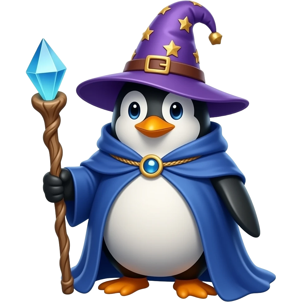 Penguin Wizard emoji