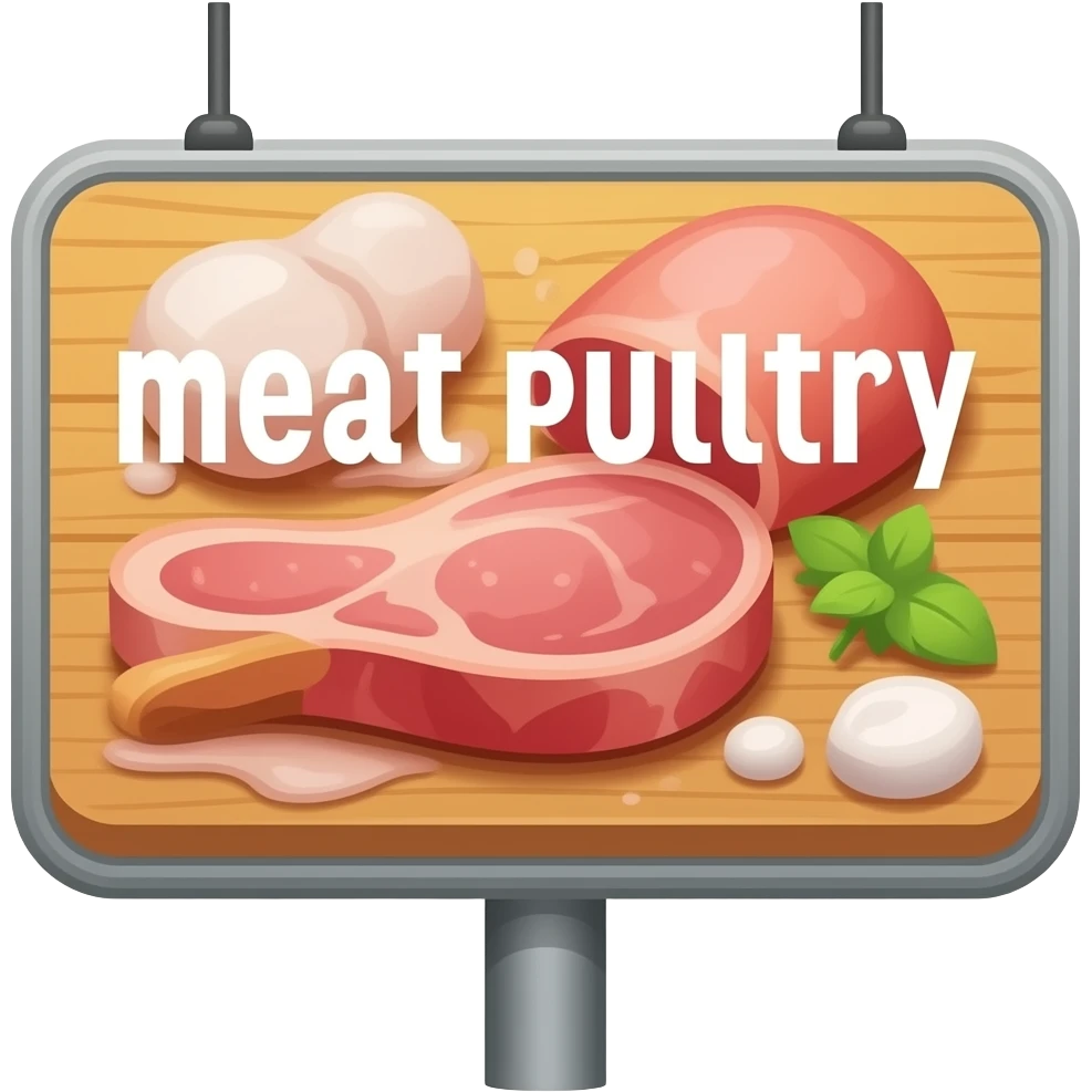 vector flat display Meat & Poultry emoji