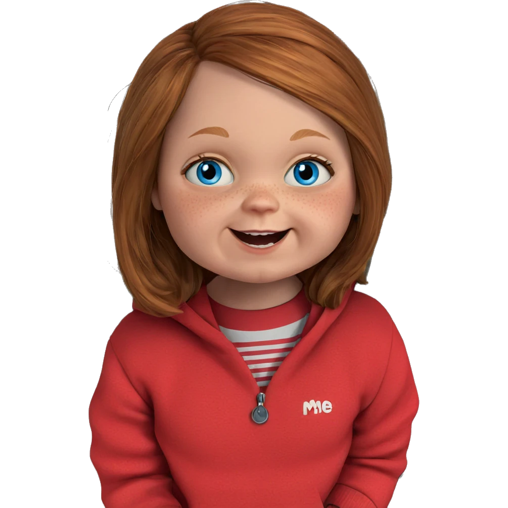 freckled girl with blue eyes emoji