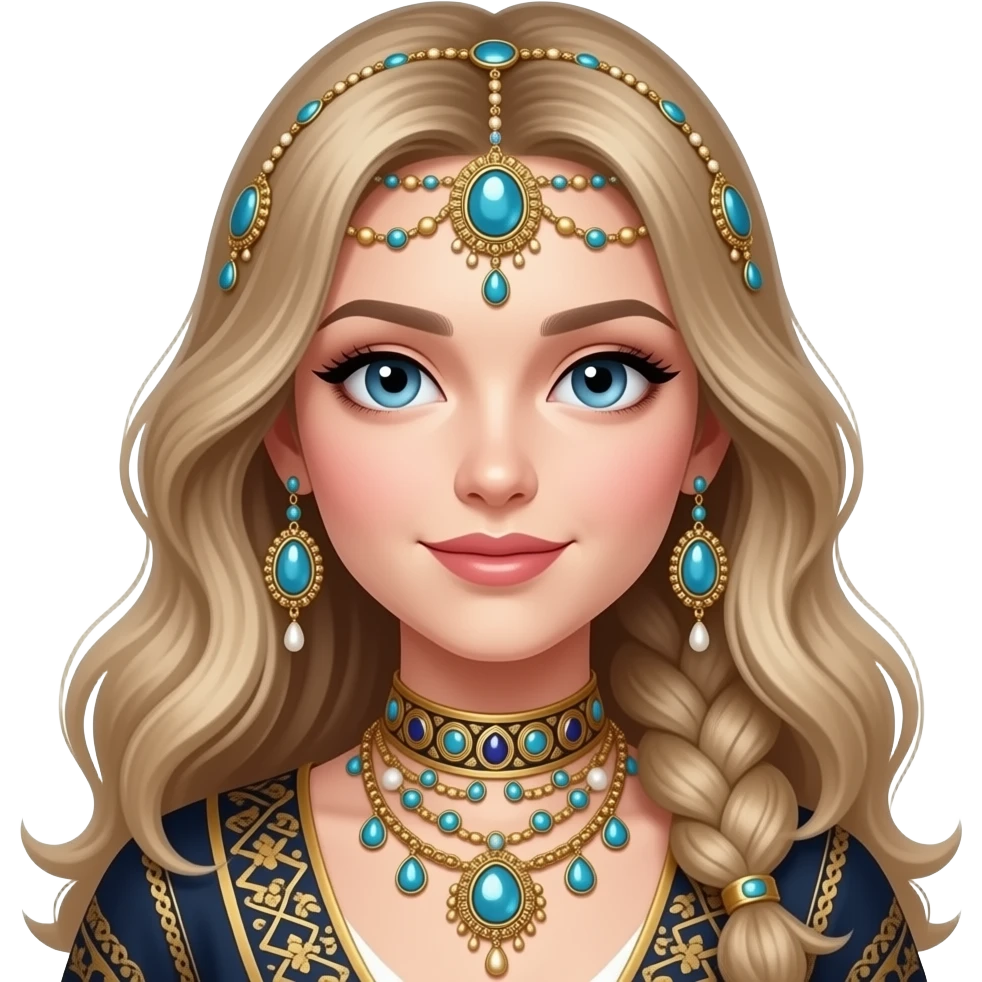 Pretty beautiful animesque style anime gorgeous aesthetic lady with many details and accessories emoji