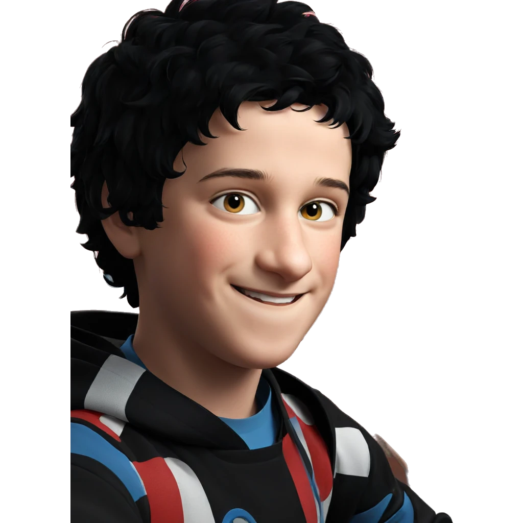 smiling boy with black hair emoji