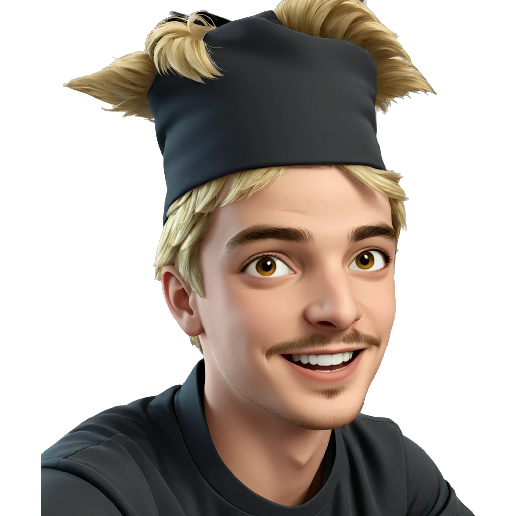 smiling blonde boy portrait emoji
