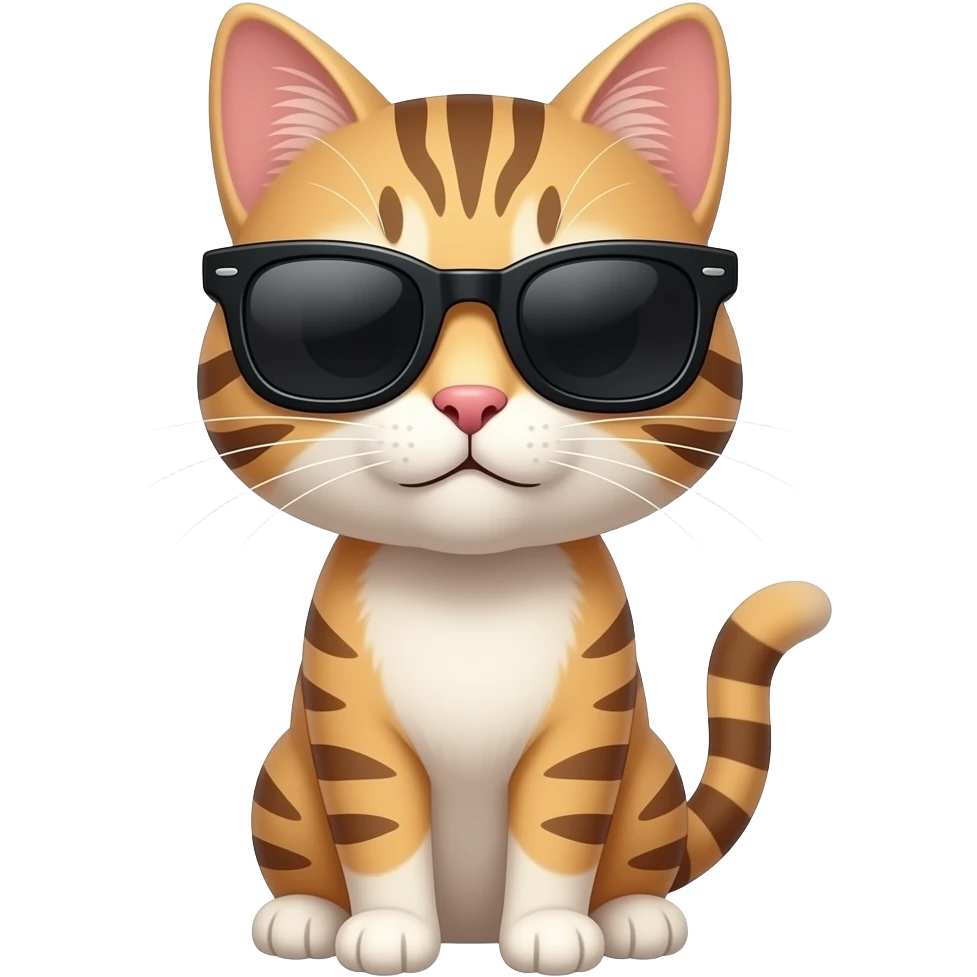 Cat wearing sunglasses emoji