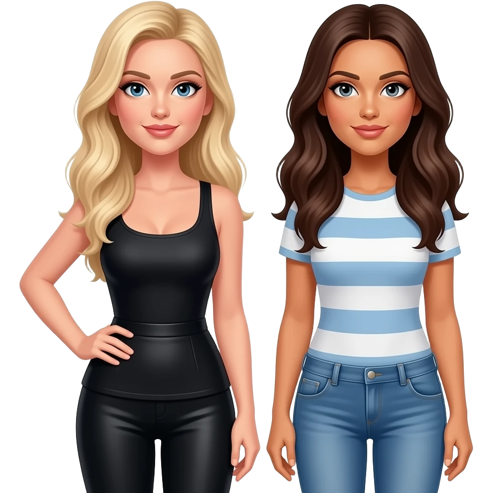paris hilton and nicole ritchie the simple life full body emoji