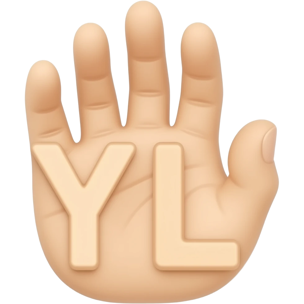 yvl hand sign with just the hand to look like a regular emoji emoji