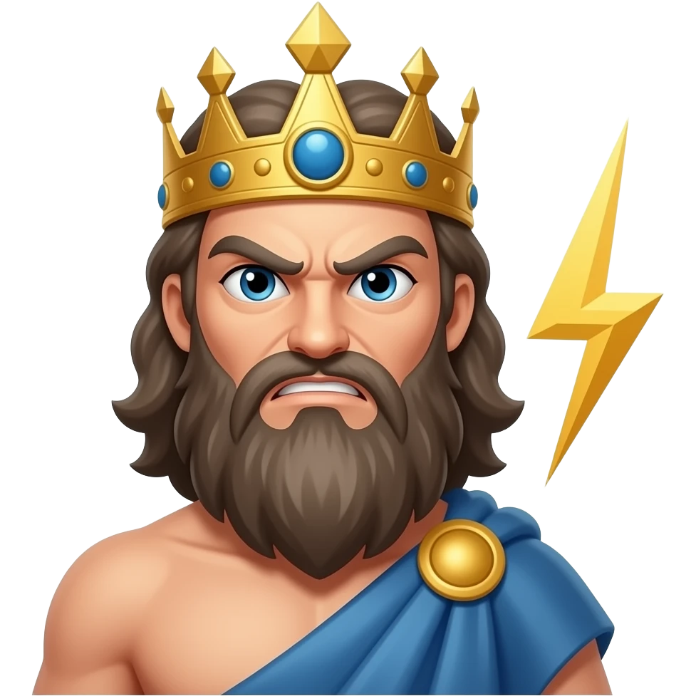 Zeus God of the angry ray emoji