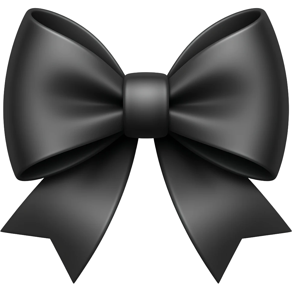 Black bow emoji
