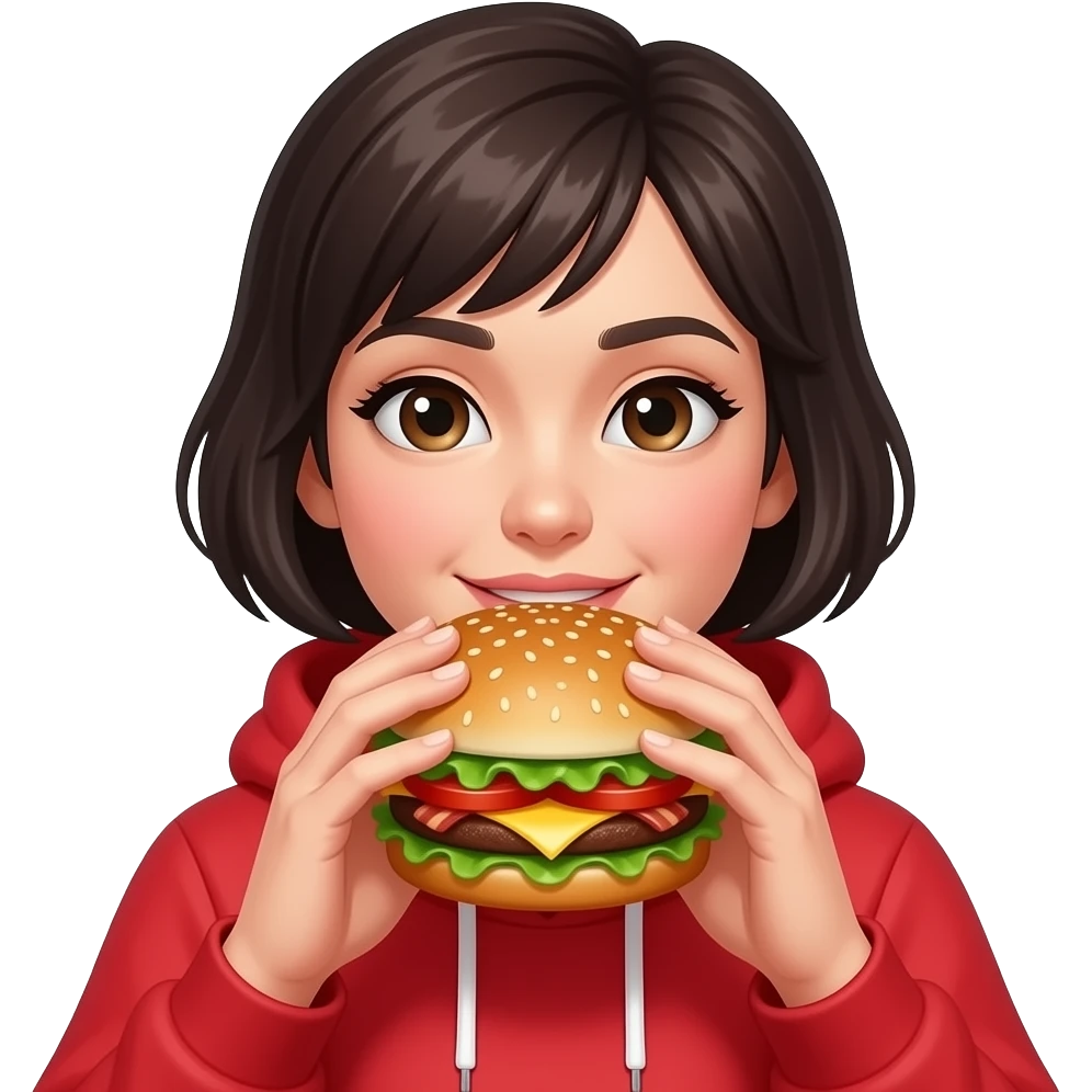 Woman eating buggers emoji