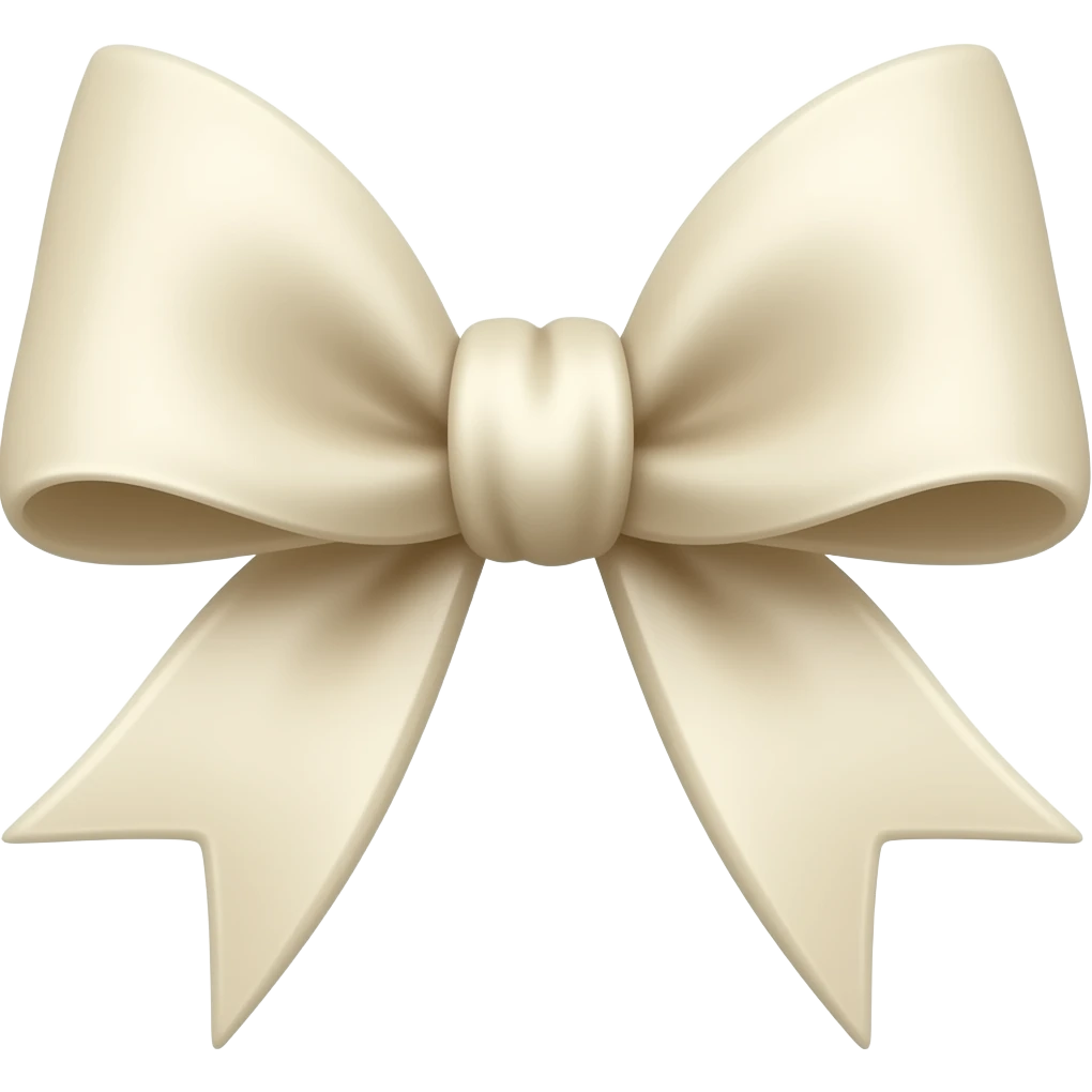 turn into withe chocolate ribbon bow emoji
