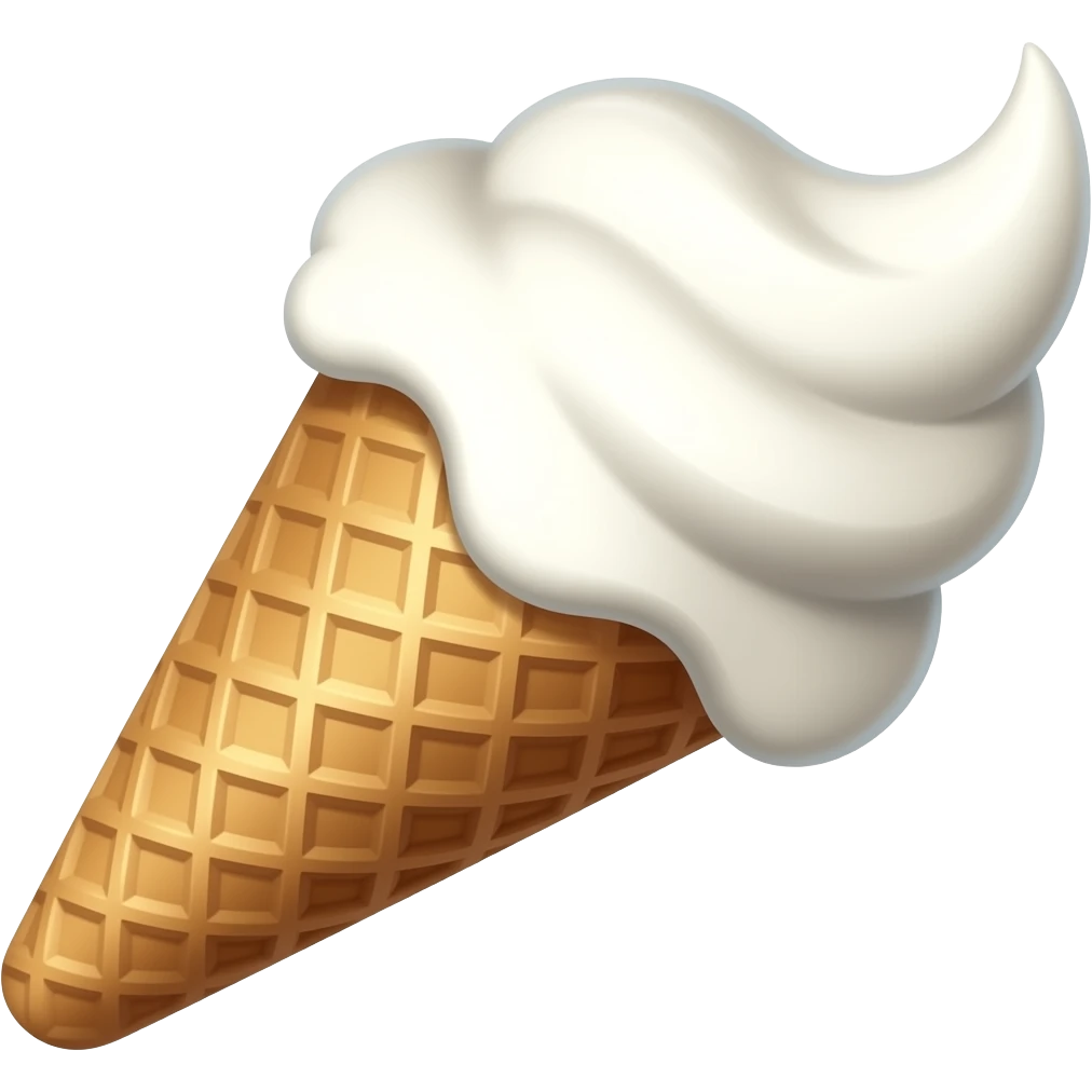 white ice cream emoji