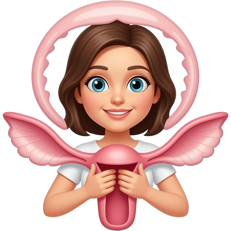Woman spreading open Vagina emoji