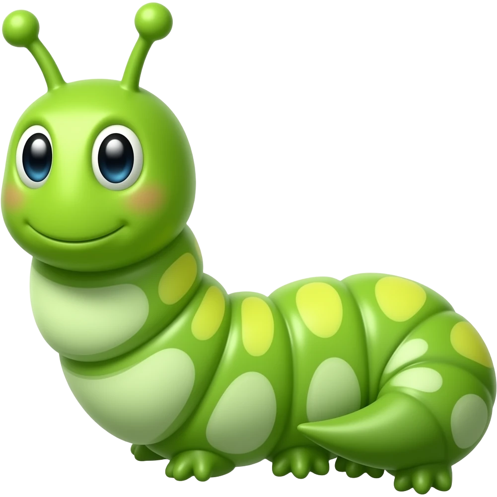 green Worm emoji