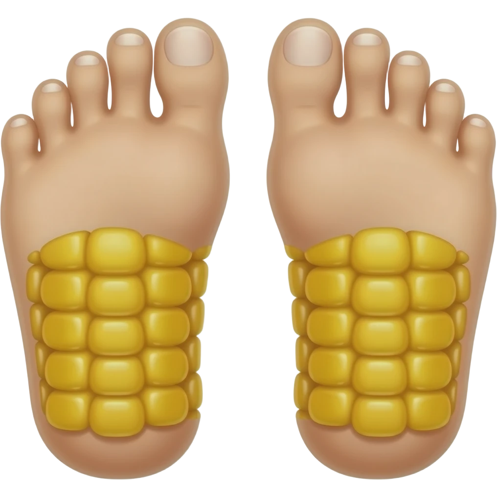 Corn + toes emoji
