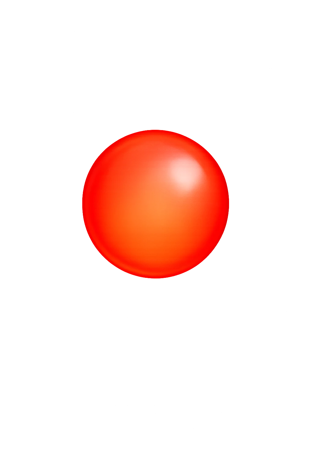 luce rossa led rotonda fluttua in aria, iperrealistica 4k emoji
