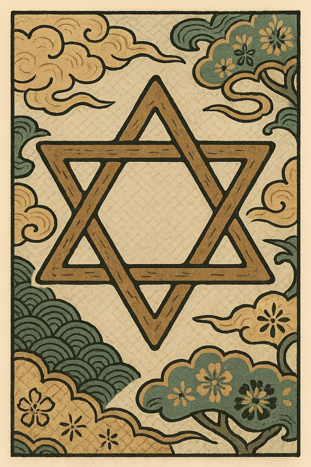 Star of David on transparent background emoji
