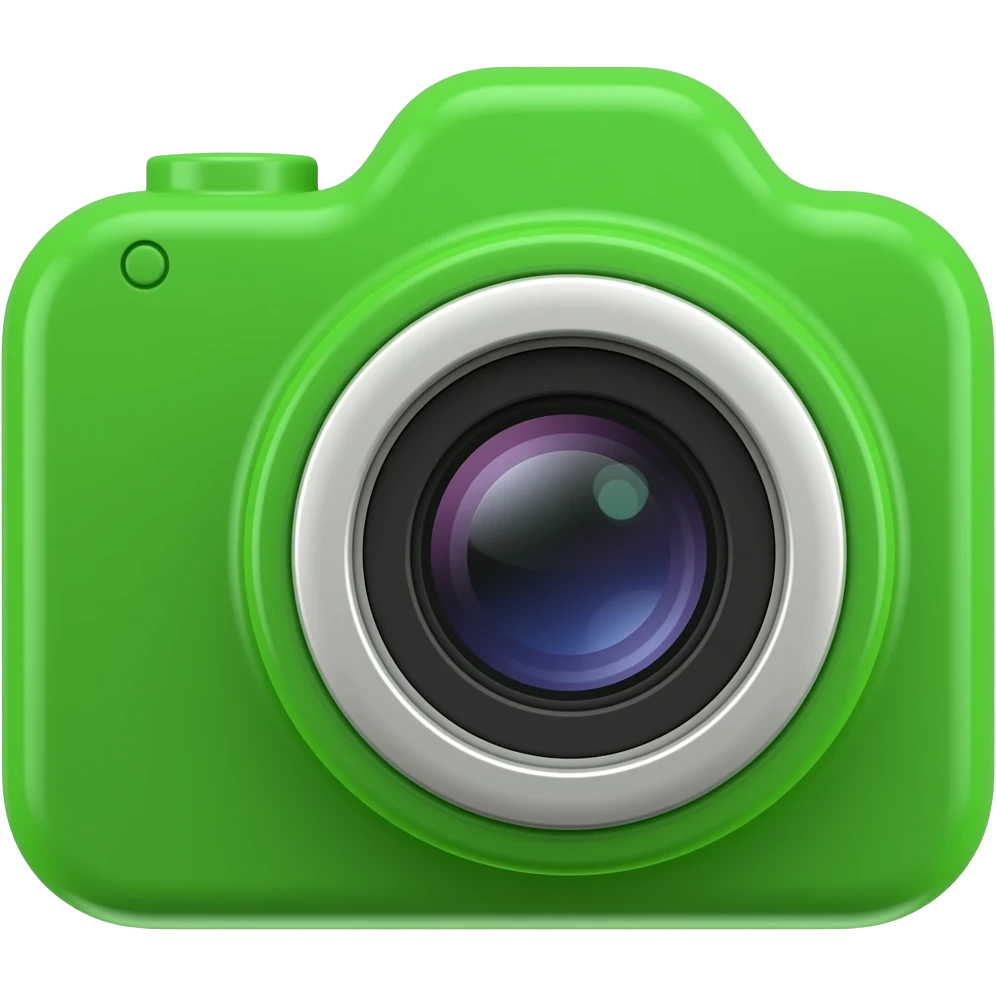 Bright Green camera emoji