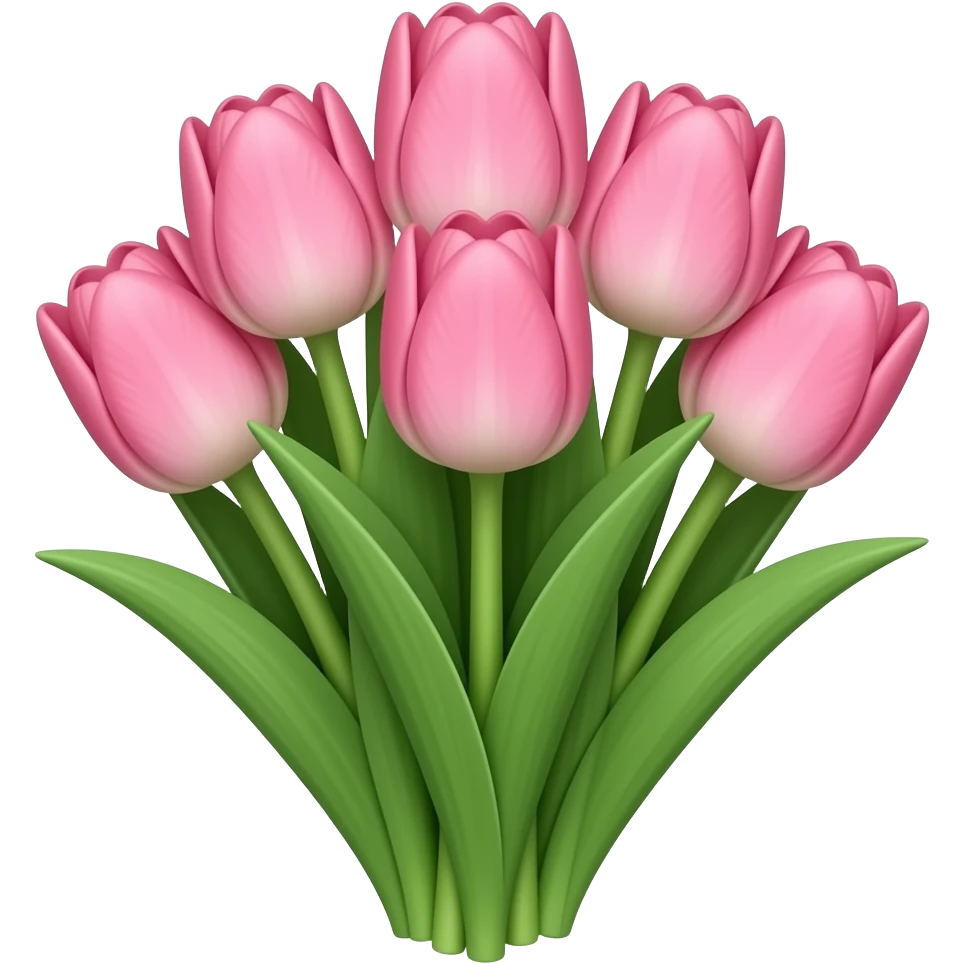 Pink tulip bouquet emoji