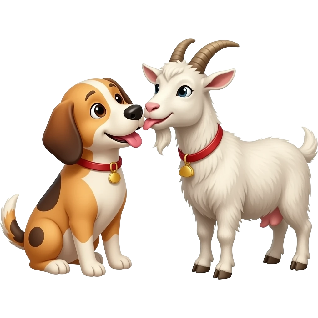 un gos i un llao estavam donant volres per un poble emoji