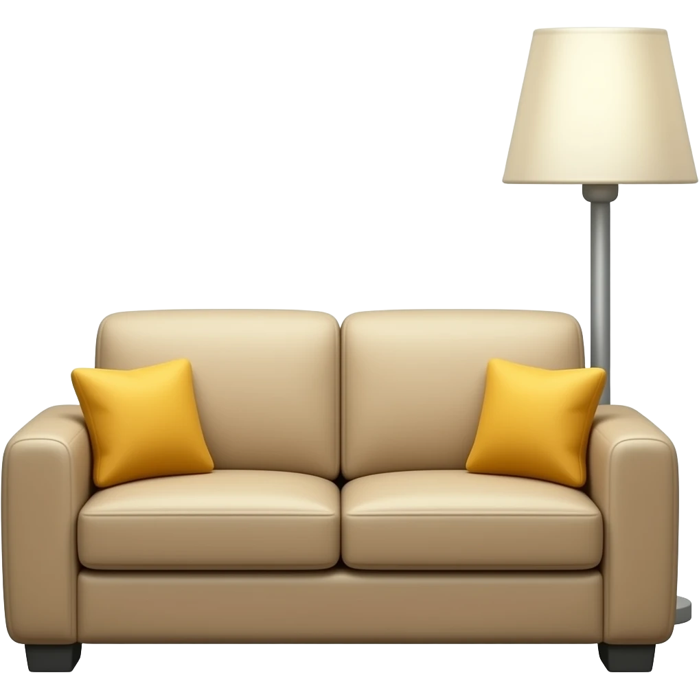 Couch and Lamp emoji