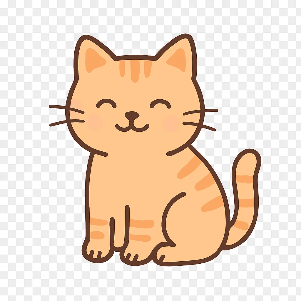 a cute cat sitting emoji