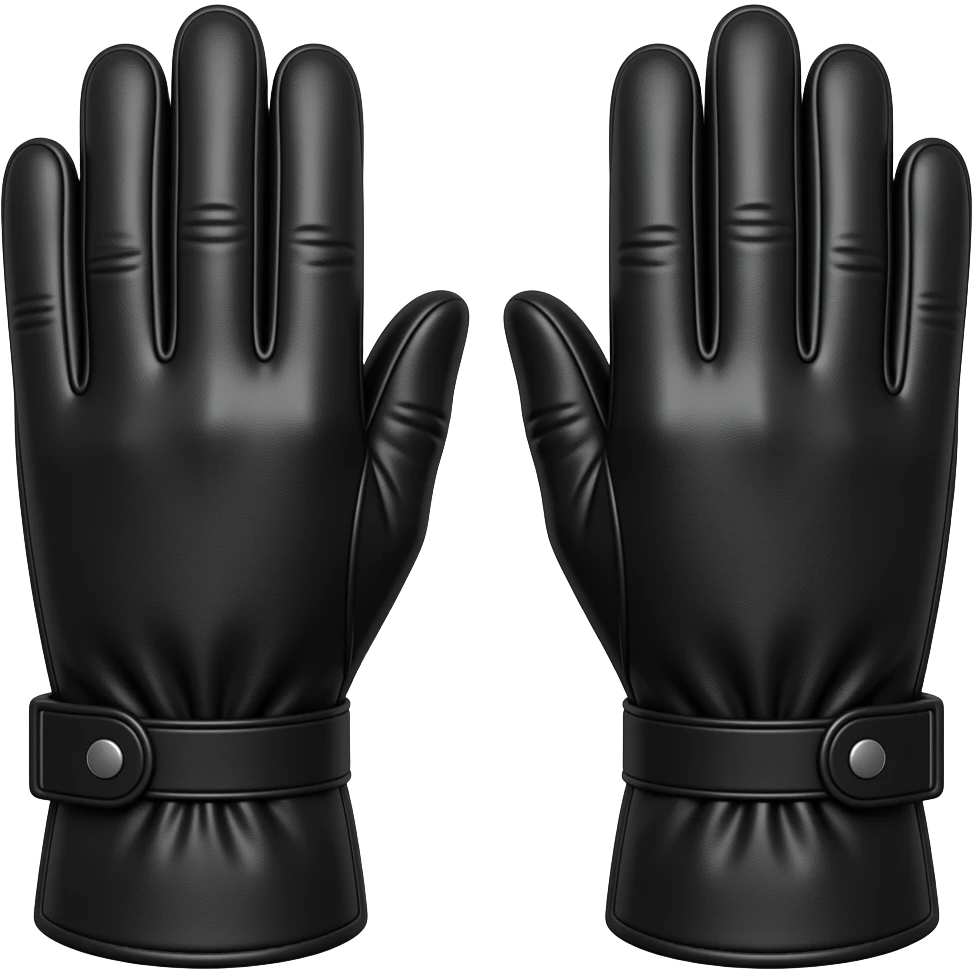 Create a black leather gloves emoji emoji