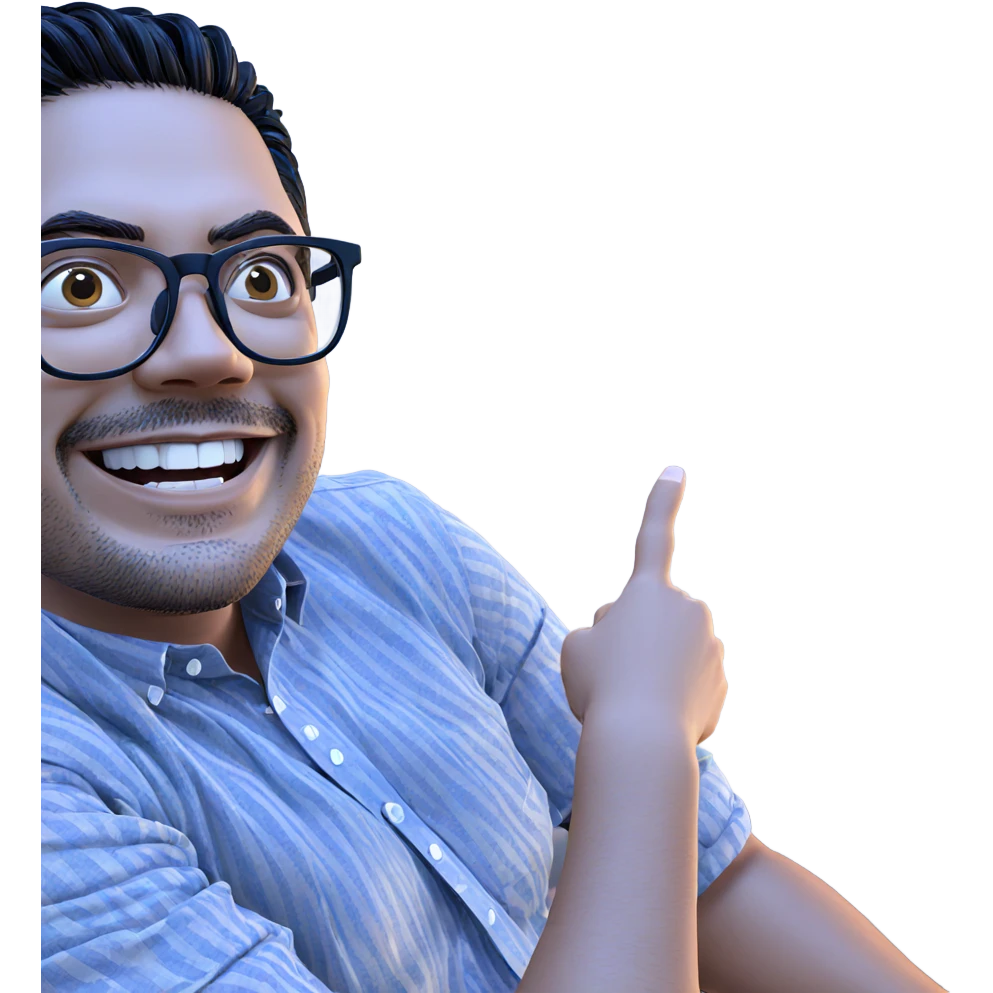 happy boy with glasses emoji