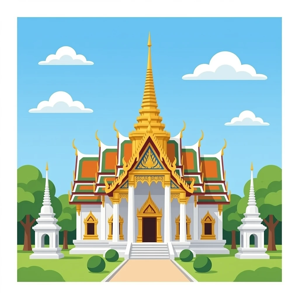 CREA UN EMOJI DE UN TEMPLO BUDISTA DE TAILANDIA emoji
